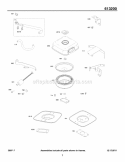 Air Cleaner Hoses Actuator Diagram and Parts List for 613275-1155-B1  Briggs and Stratton Engine